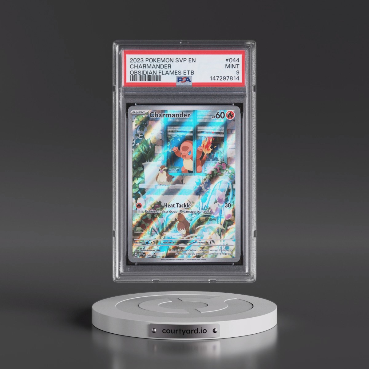 2023 Pokémon Svp EN-SV Black Star Promo #044 Charmander - Obsidian Flames Elite Trainer Box (PSA 9 MINT)