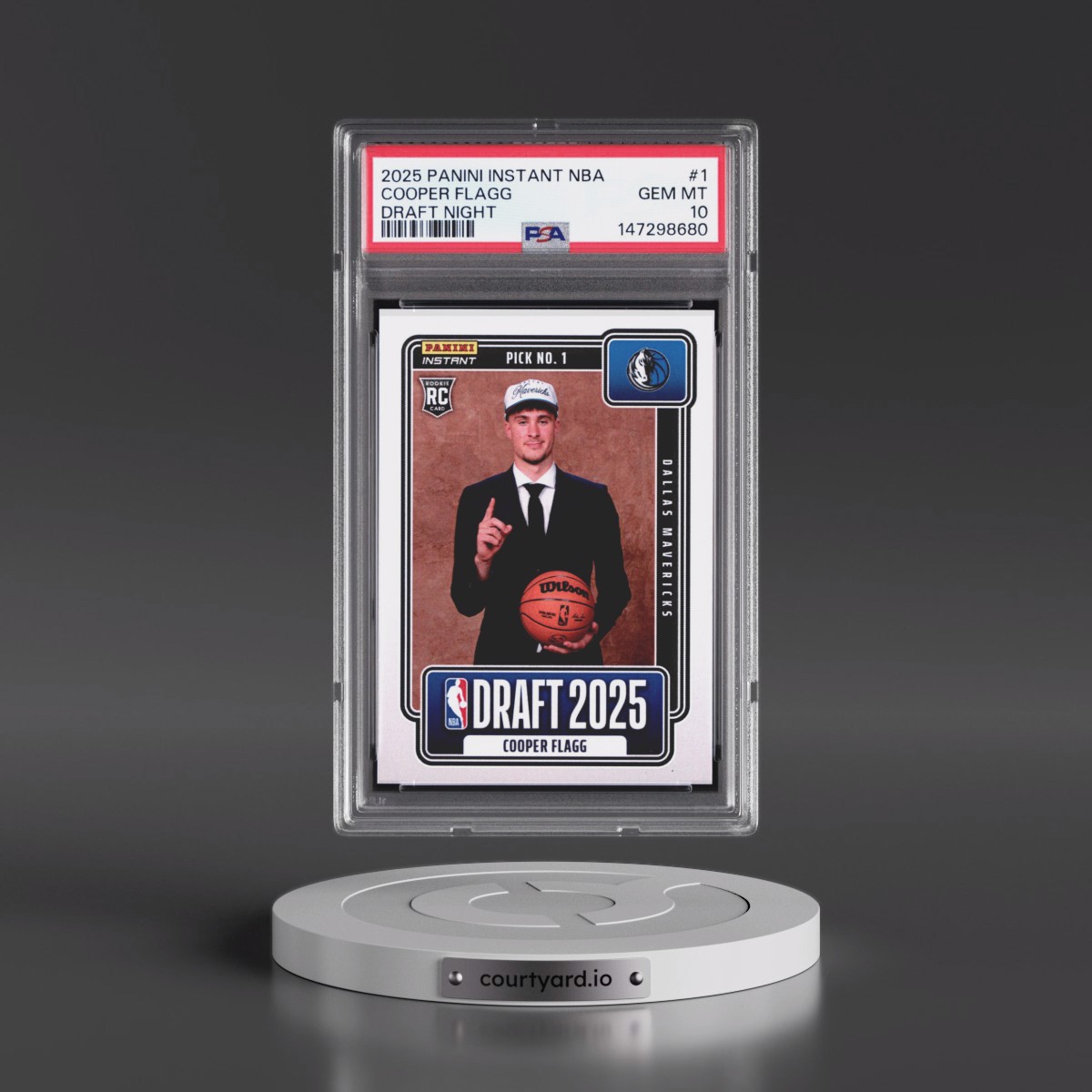 2025 Panini Instant NBA Draft Night #1 Cooper Flagg (PSA 10 GEM MINT)