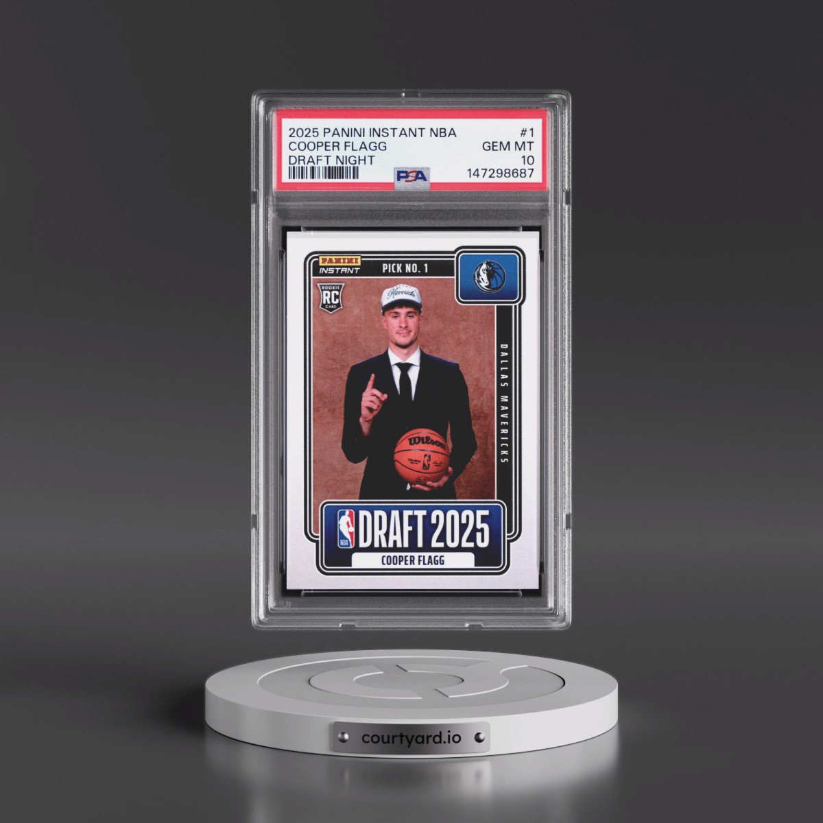 2025 Panini Instant NBA Draft Night #1 Cooper Flagg (PSA 10 GEM MINT)