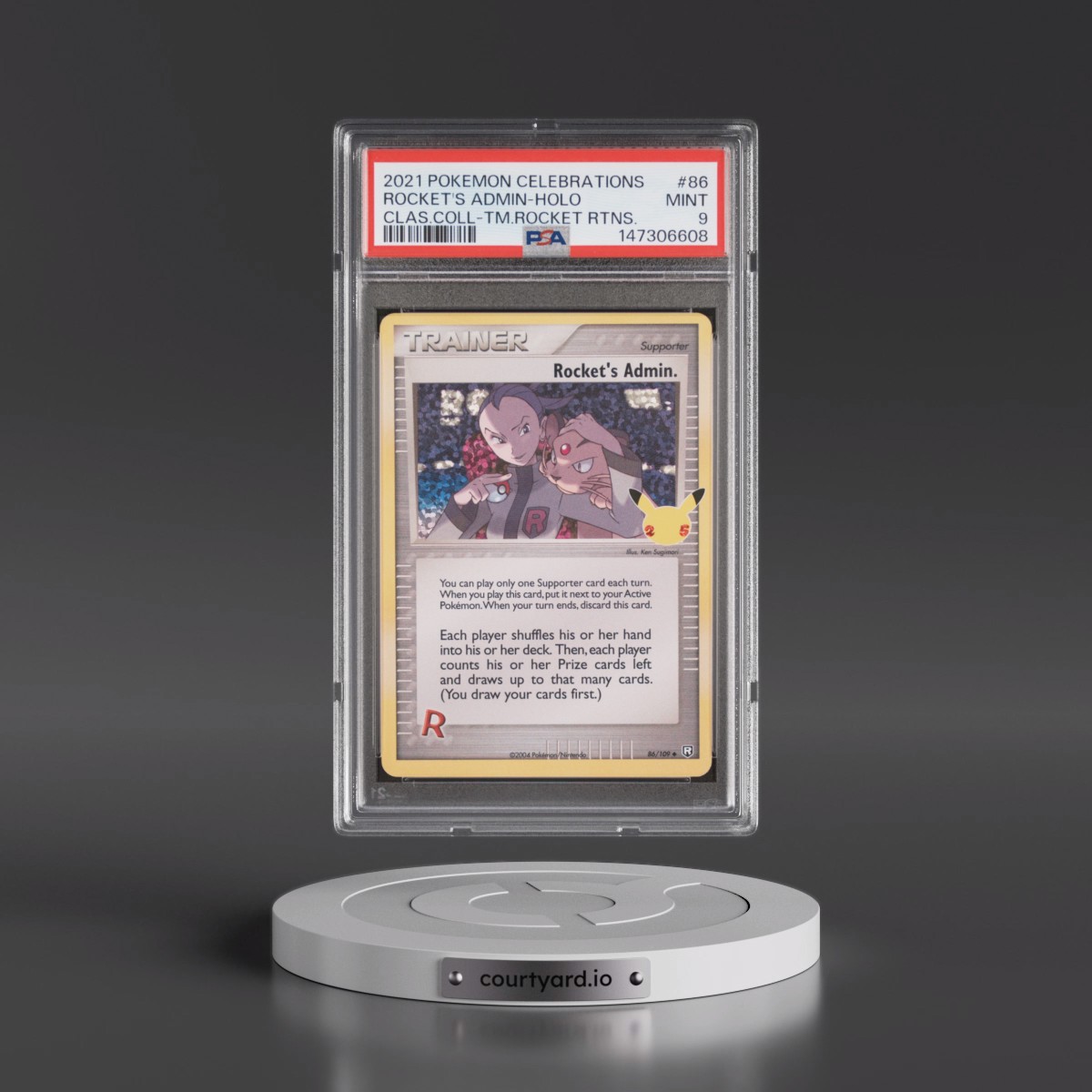 2021 Pokémon Celebrations Classic Collection Rocket's Admin - Holo #86 PSA 9