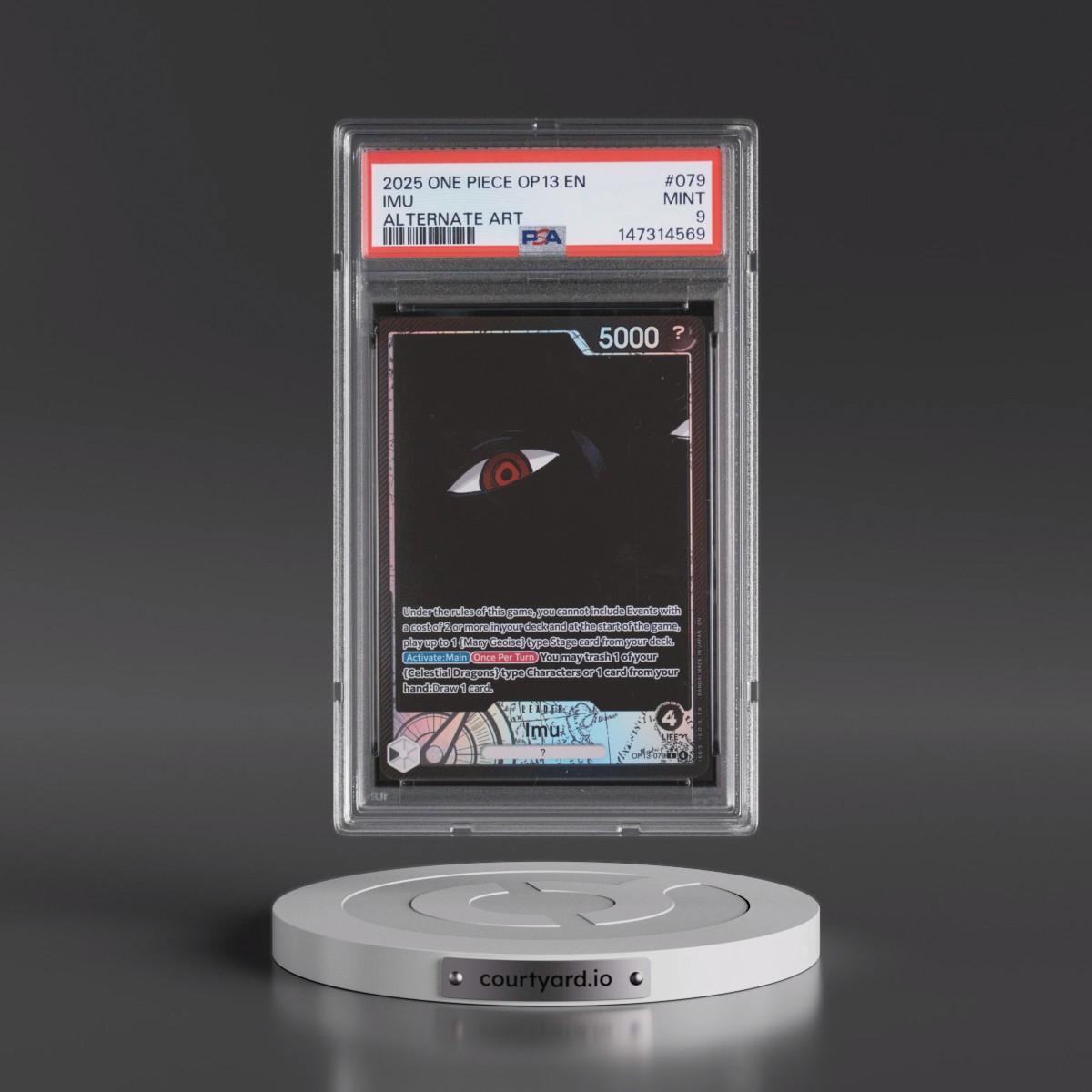 2025 One Piece OP13-Carrying on His Will #079 Imu - Alternate Art (PSA 9 MINT)