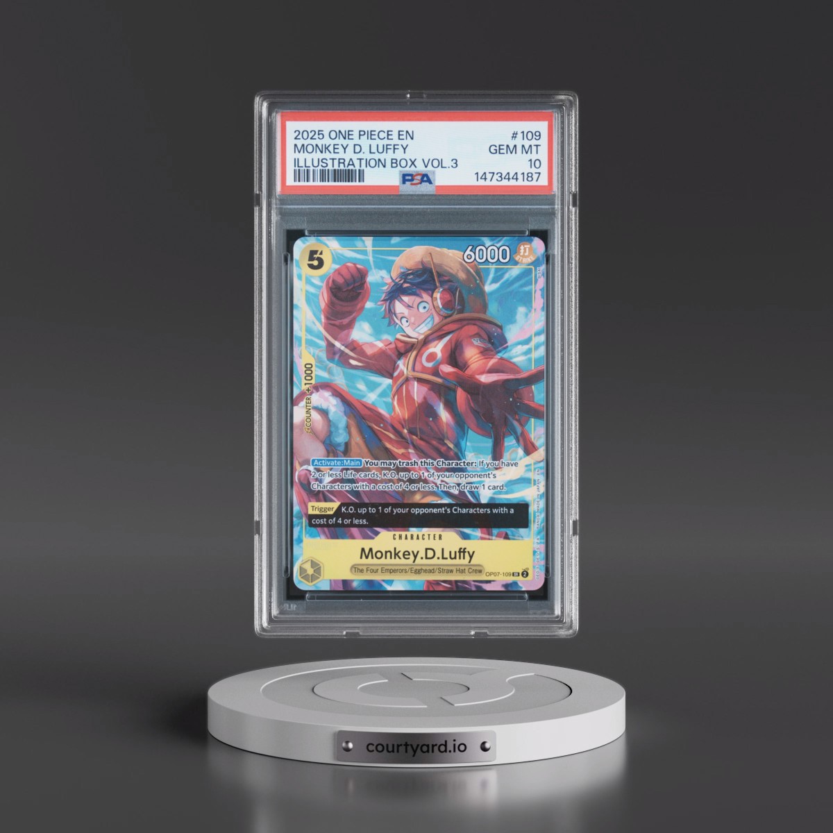 2025 One Piece Promos Monkey D. Luffy - Illustration Box Vol.3 #109 PSA 10