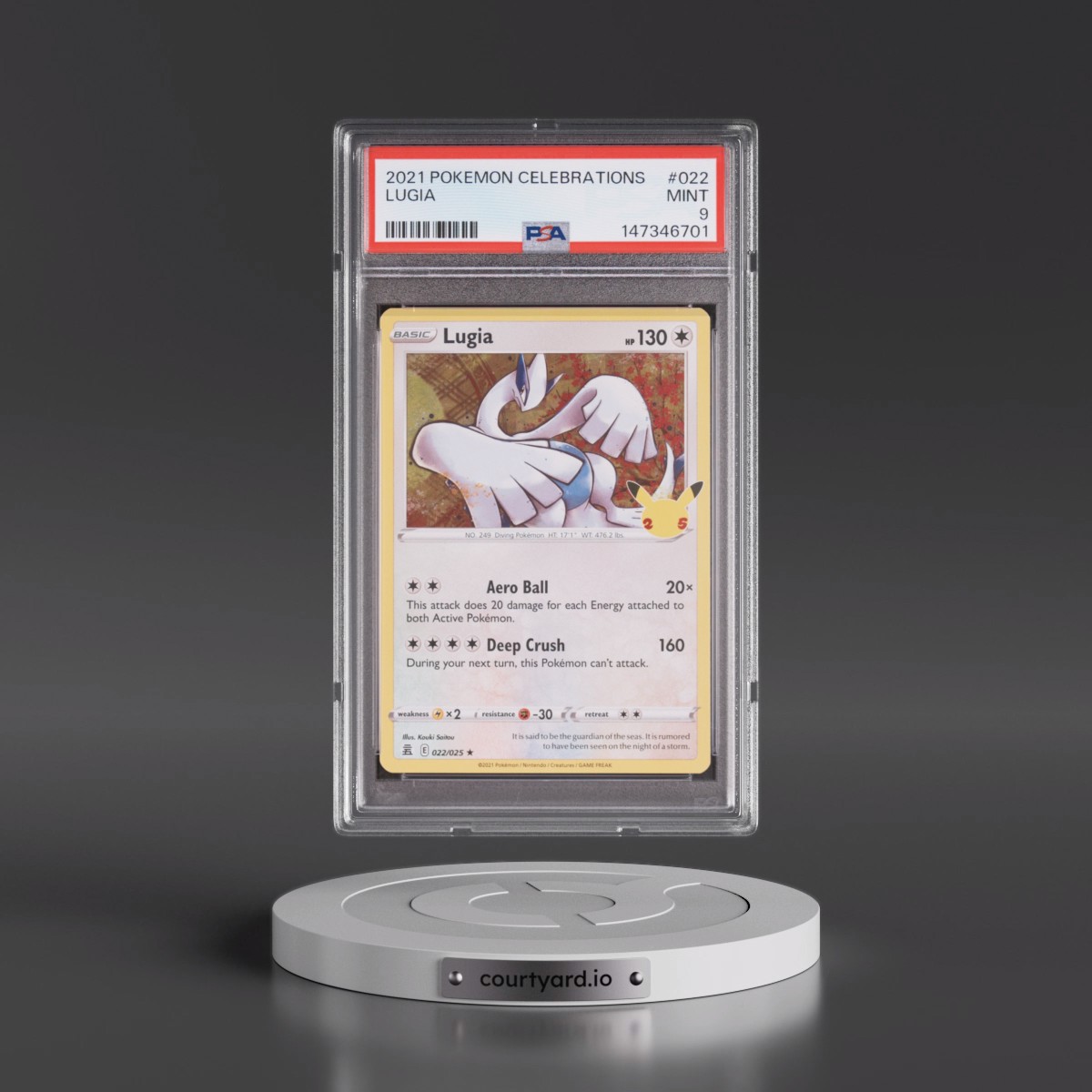 2021 Pokémon Celebrations #022 Lugia (PSA 9 MINT)
