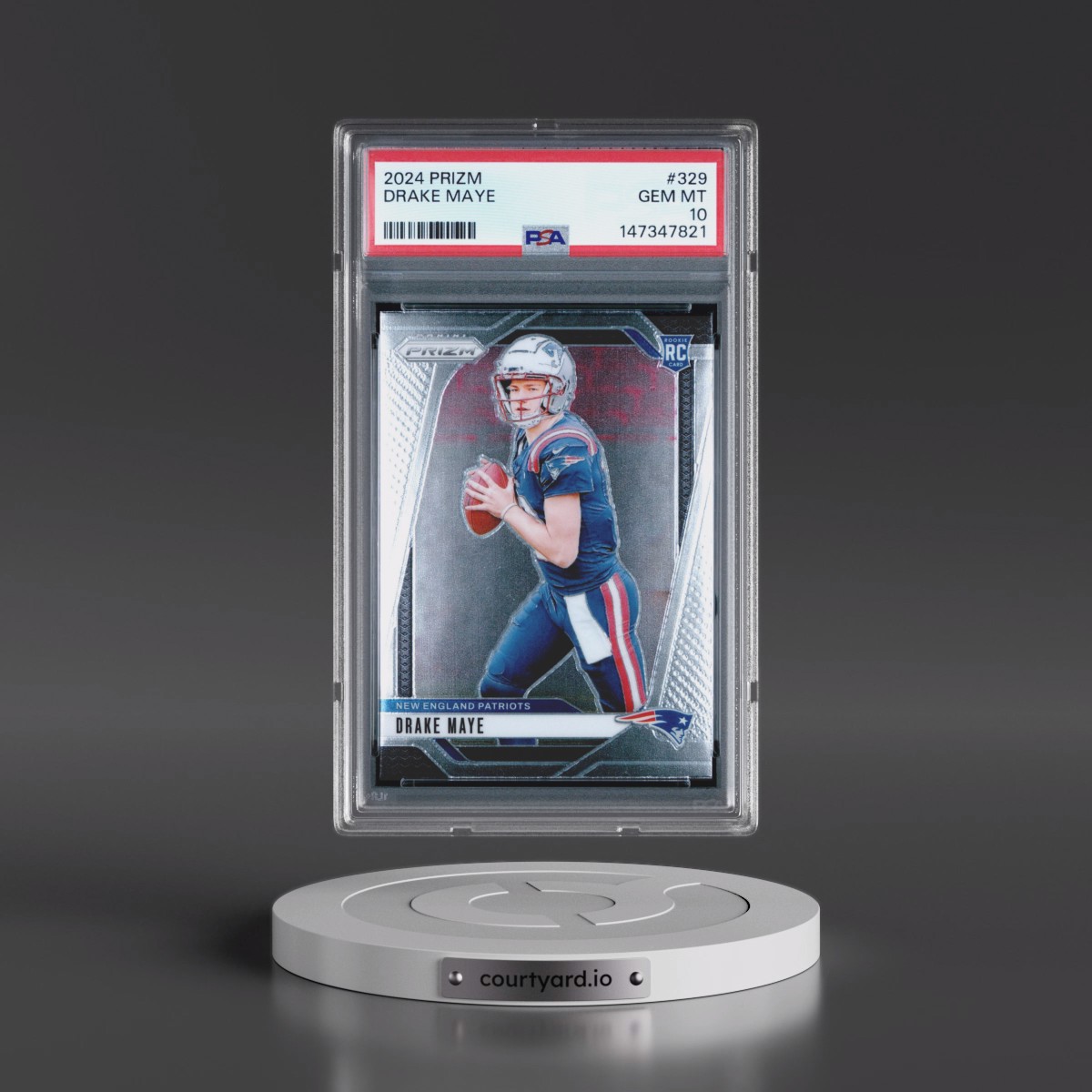 2024 Panini Prizm #329 Drake Maye (PSA 10 GEM MINT)
