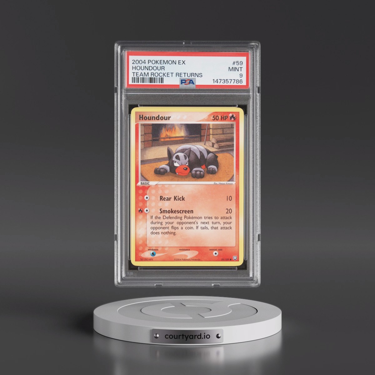 2004 Pokémon EX Team Rocket Returns #59 Houndour (PSA 9 MINT)