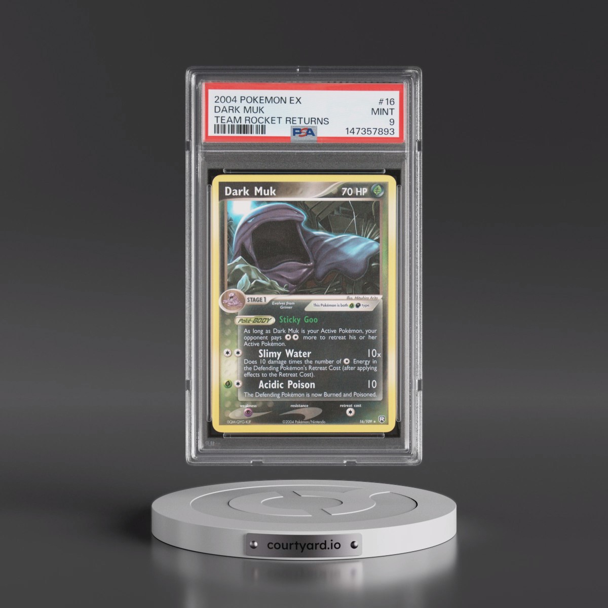 2004 Pokémon EX Team Rocket Returns #16 Dark Muk (PSA 9 MINT)