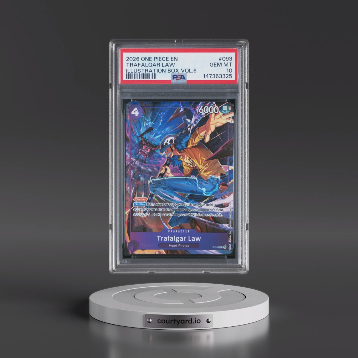 2026 One Piece Promos #093 Trafalgar Law - Illustration Box Vol.6 (PSA 10 GEM MINT)
