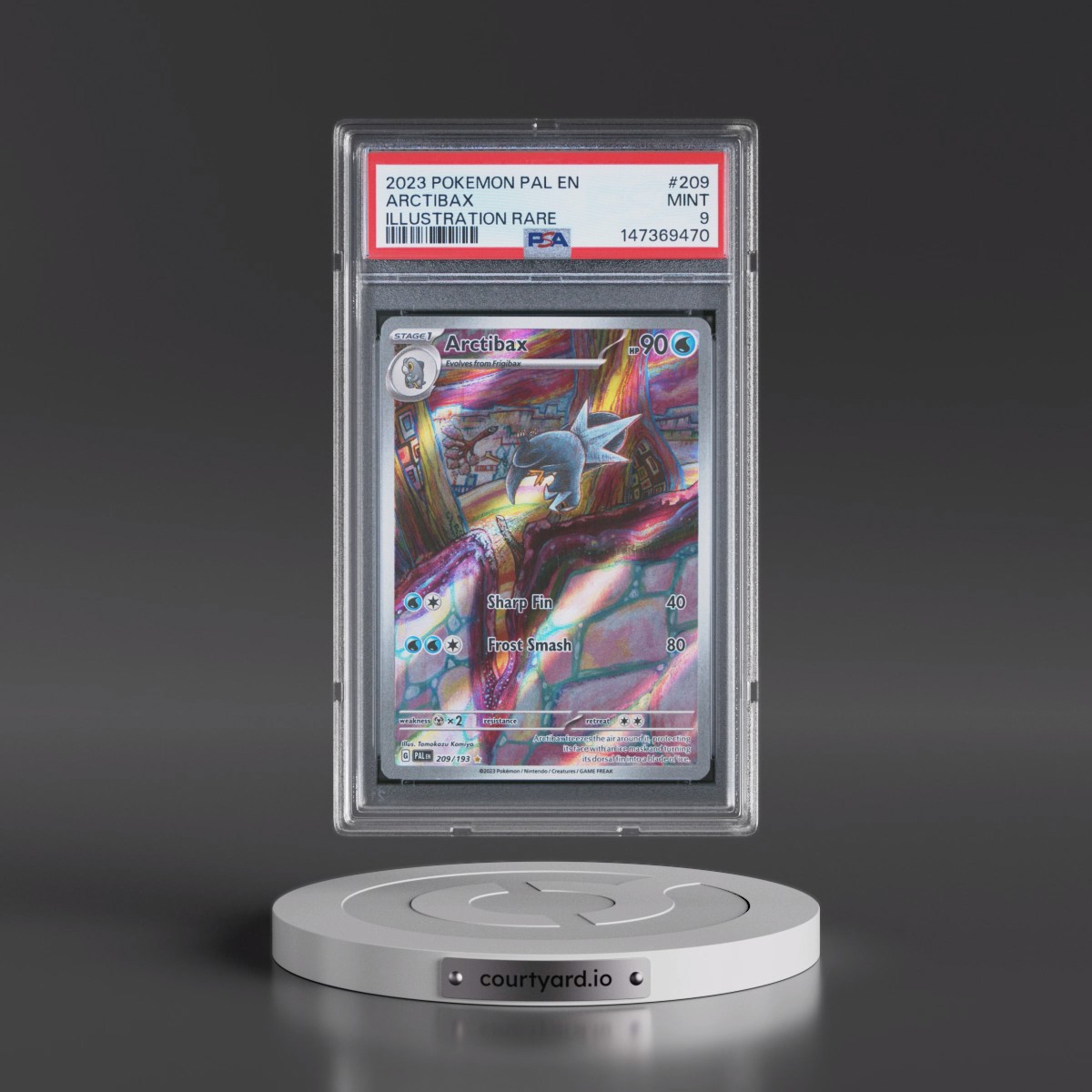 2023 Pokémon Pal EN-Paldea Evolved #209 Arctibax - Illustration Rare (PSA 9 MINT)