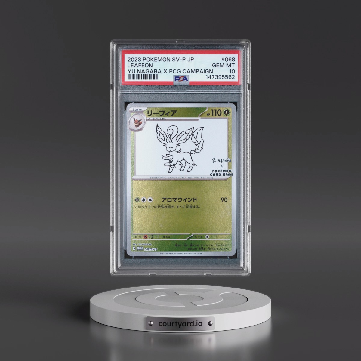 2023 Pokémon SV-P Promo #068 Leafeon - YU Nagaba X Pokemon Card Game Campaign (PSA 10 GEM MINT)