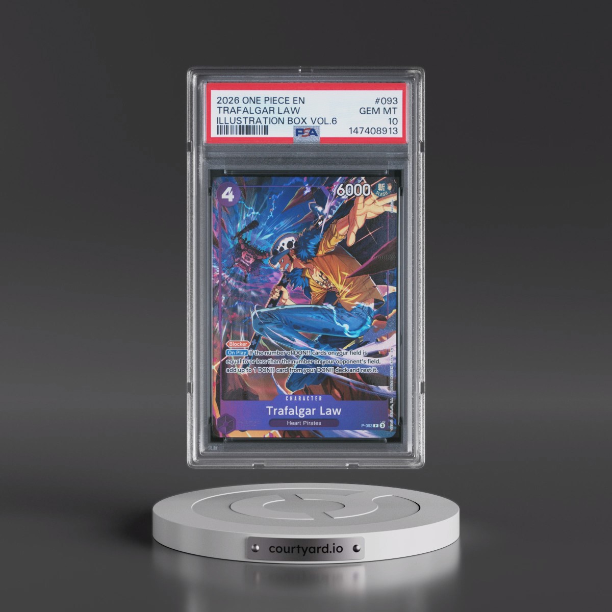 2026 One Piece Promos #093 Trafalgar Law - Illustration Box Vol.6 (PSA 10 GEM MINT)