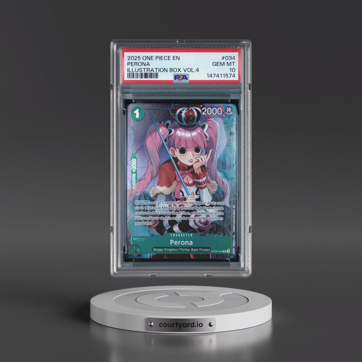 2025 One Piece Promos #034 Perona - Illustration Box Vol.4 (PSA 10 GEM MINT)