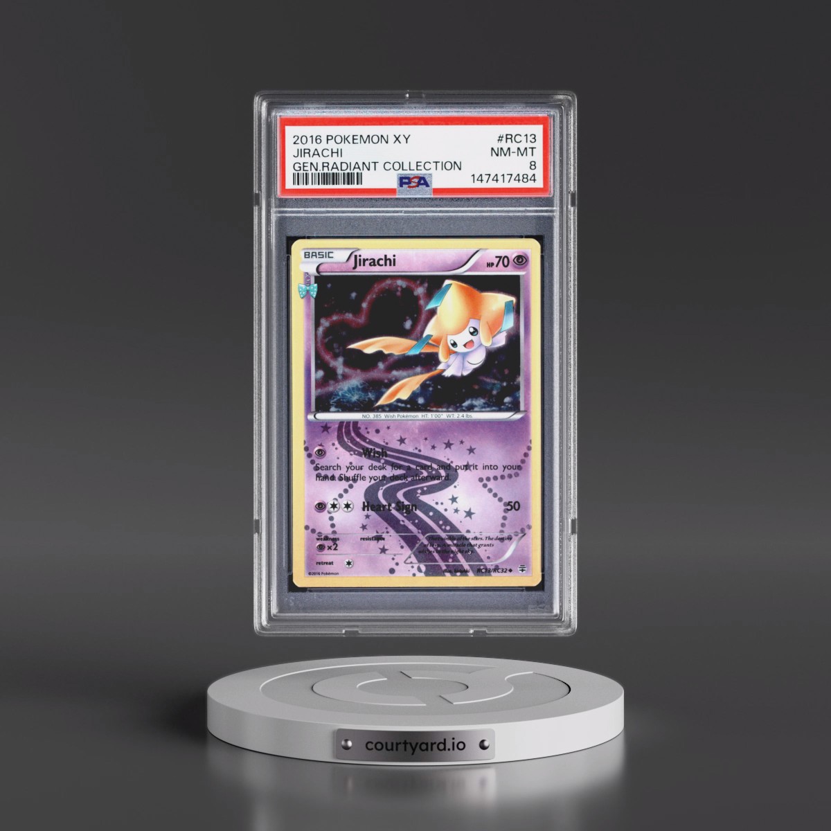 2016 Pokémon XY Generations Radiant Collection #RC13 Jirachi (PSA 8 NM-MT)
