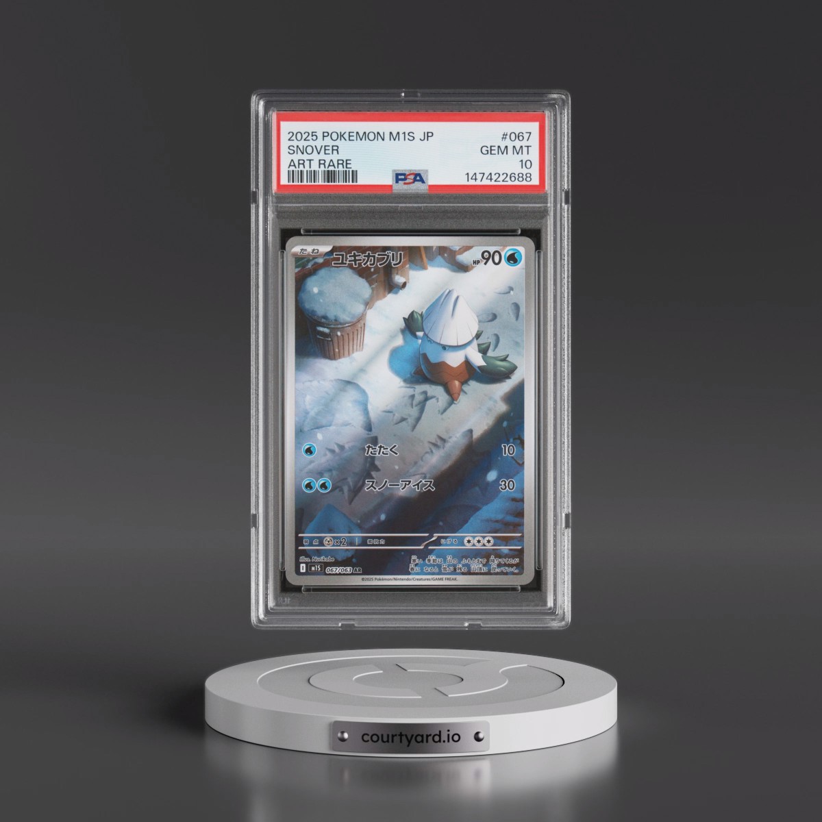 2025 Pokémon M1s-Mega Symphonia #067 Snover - Art Rare (PSA 10 GEM MINT)