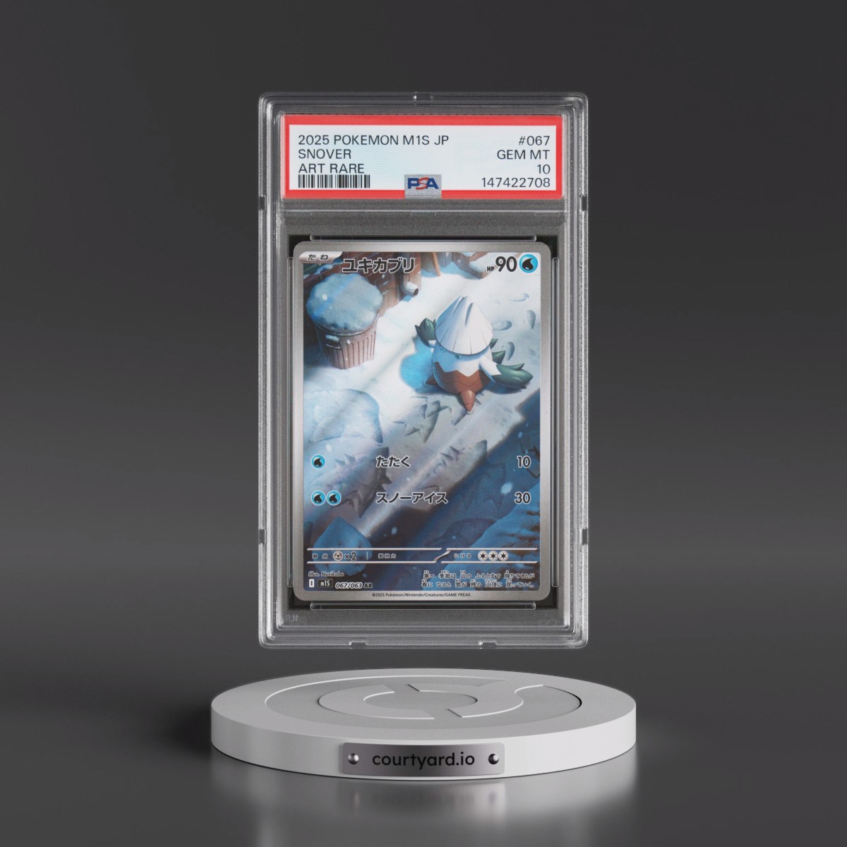2025 Pokémon M1s-Mega Symphonia #067 Snover - Art Rare (PSA 10 GEM MINT)