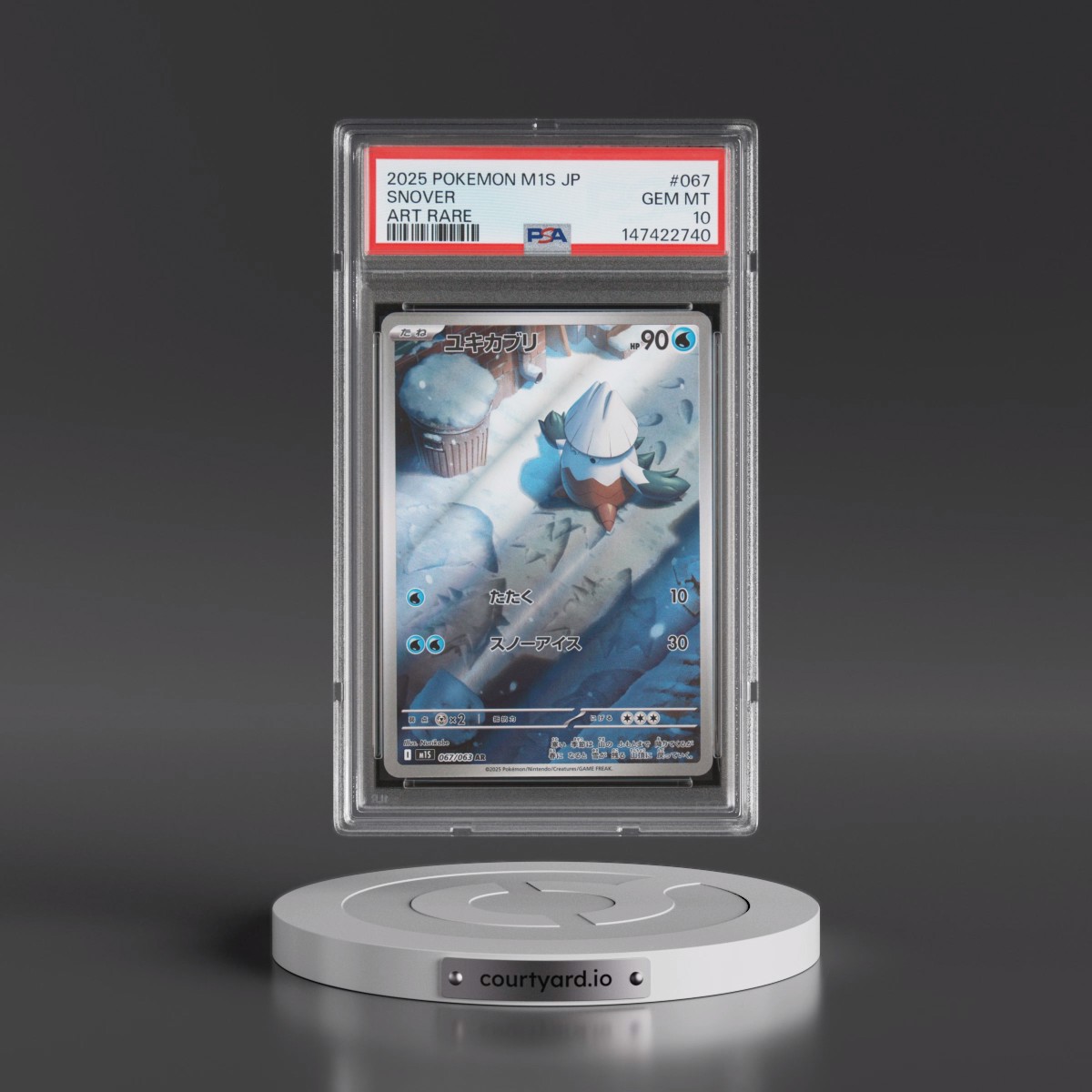 2025 Pokémon M1s-Mega Symphonia #067 Snover - Art Rare (PSA 10 GEM MINT)