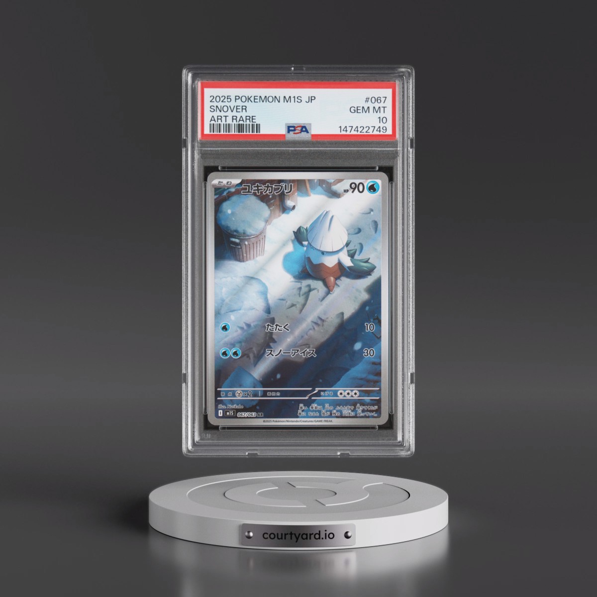 2025 Pokémon M1s-Mega Symphonia #067 Snover - Art Rare (PSA 10 GEM MINT)