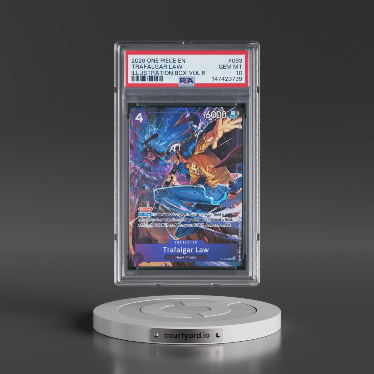 2026 One Piece Promos #093 Trafalgar Law - Illustration Box Vol.6 (PSA 10 GEM MINT)