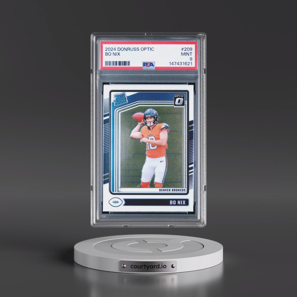 2024 Panini Donruss Optic #209 Bo Nix (PSA 9 MINT)