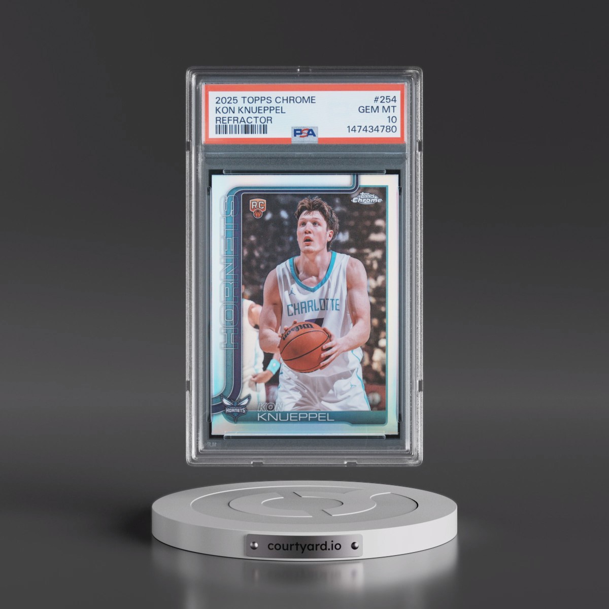 2025 Topps Chrome #254 Kon Knueppel - Refractor (PSA 10 GEM MINT)