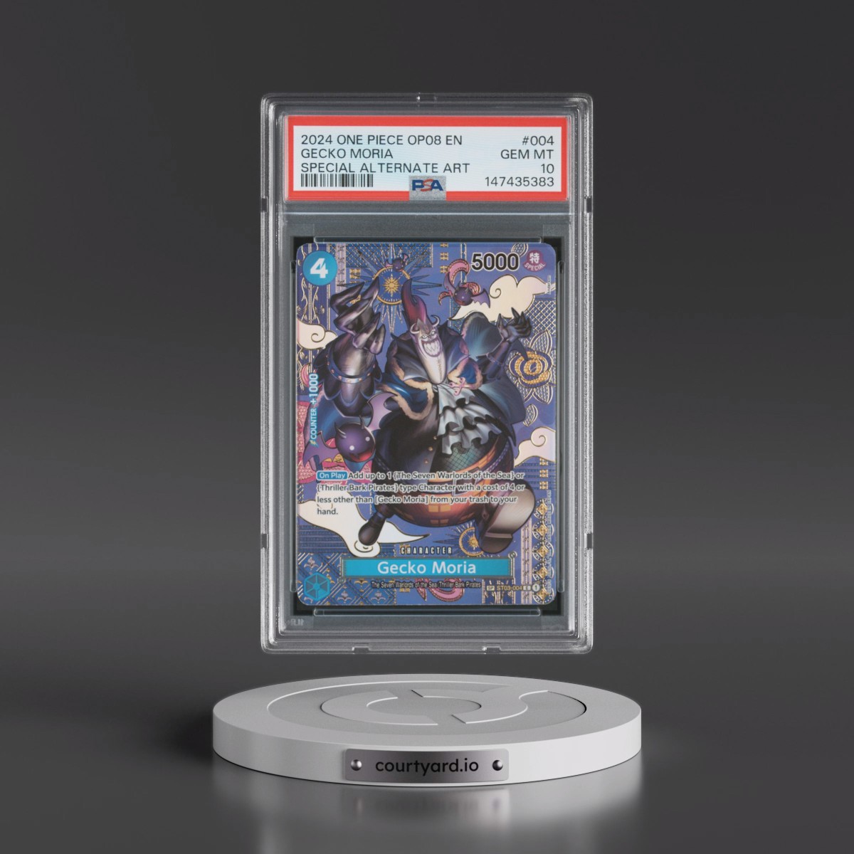 2024 One Piece OP08-Two Legends #004 Gecko Moria - Special Alternate Art (PSA 10 GEM MINT)