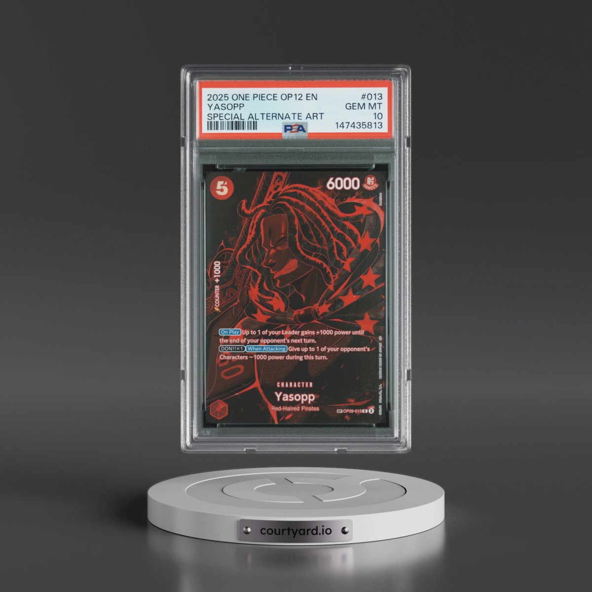 2025 One Piece OP12-Legacy of the Master #013 Yasopp - Special Alternate Art (PSA 10 GEM MINT)