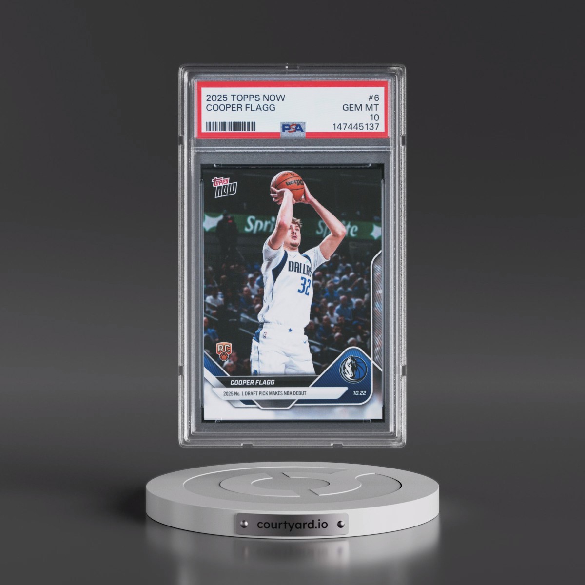 2025 Topps Now #6 Cooper Flagg (PSA 10 GEM MINT)