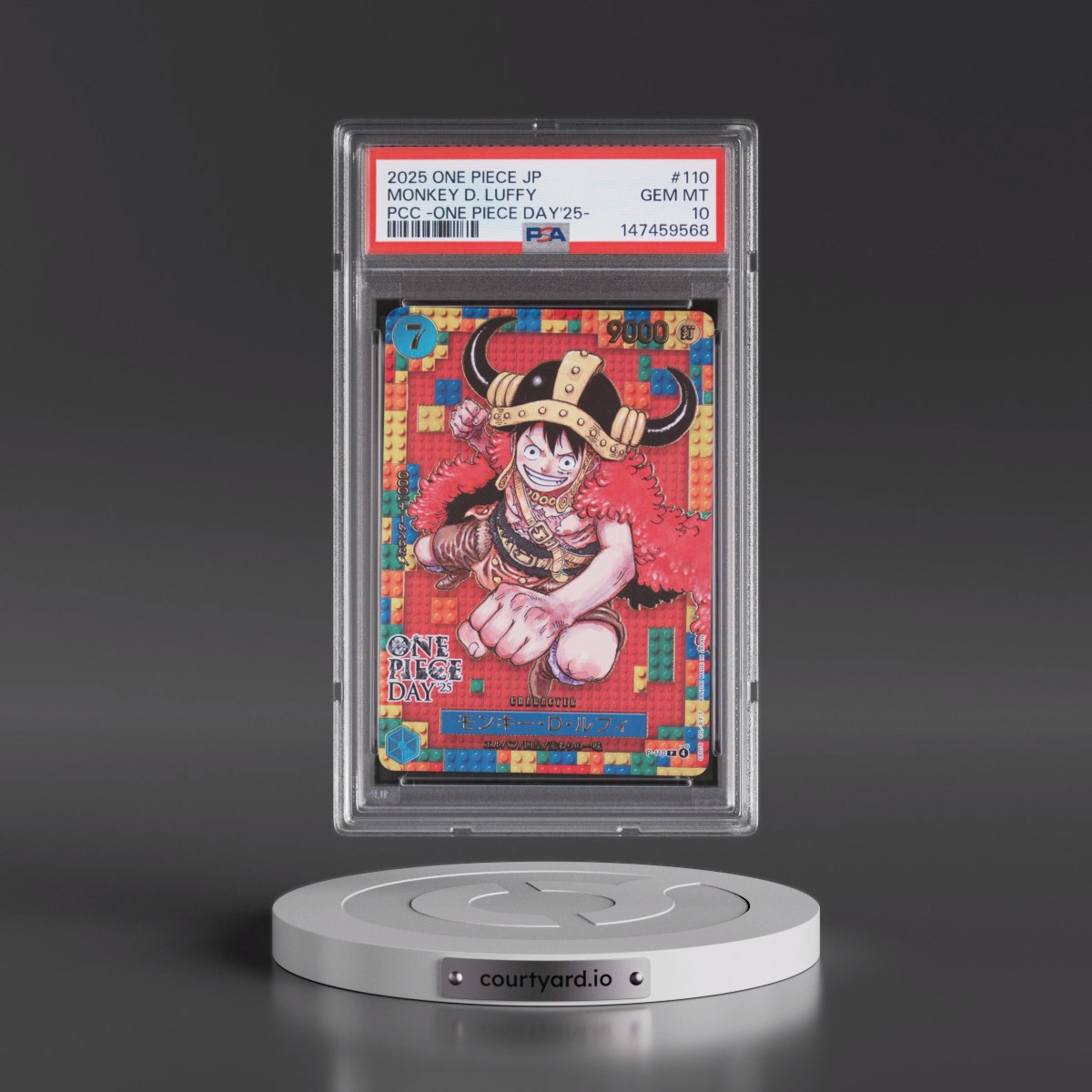 2025 One Piece Japanese Premium Card Collection -One Piece Day'25 Monkey D. Luffy #110 PSA 10