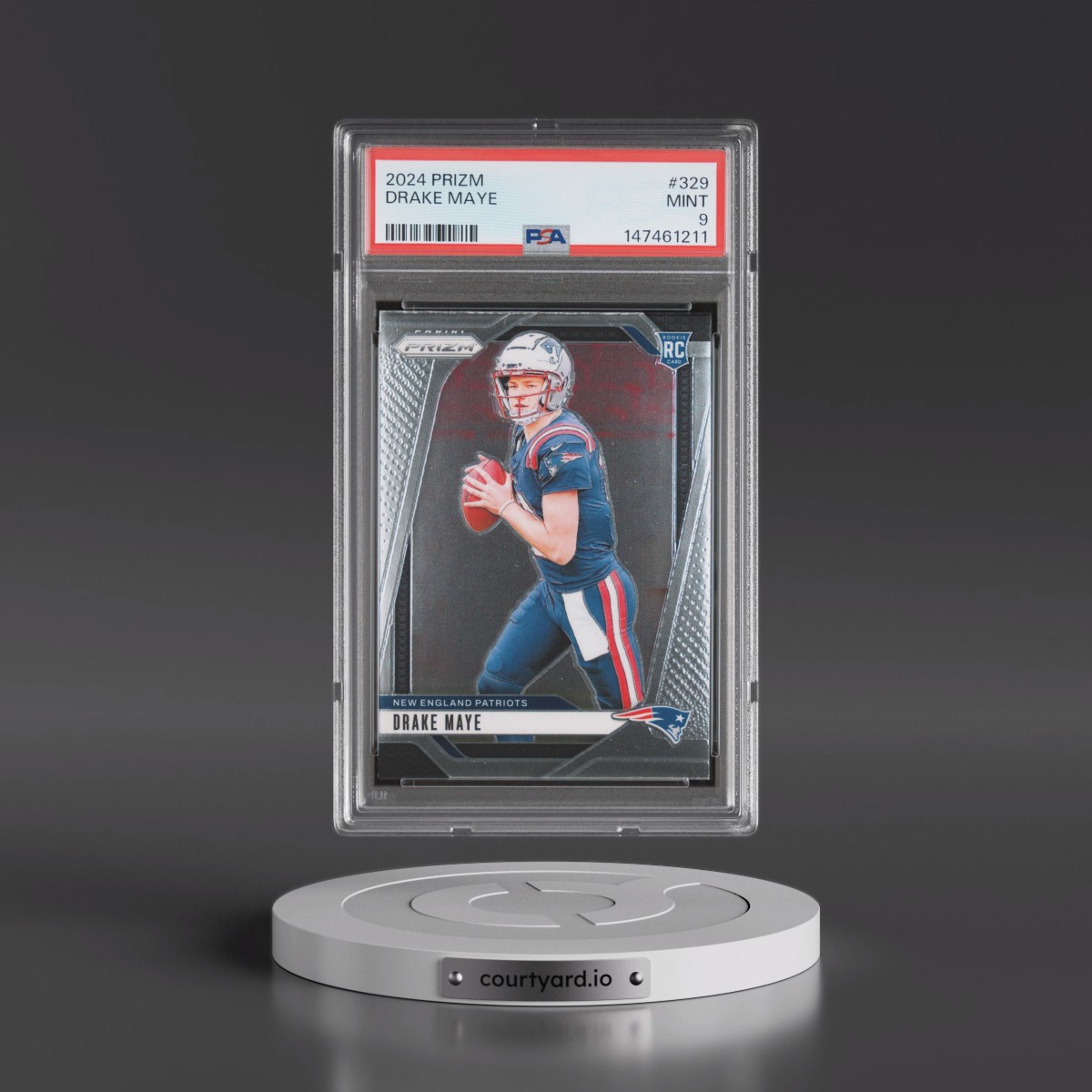 2024 Panini Prizm #329 Drake Maye (PSA 9 MINT)