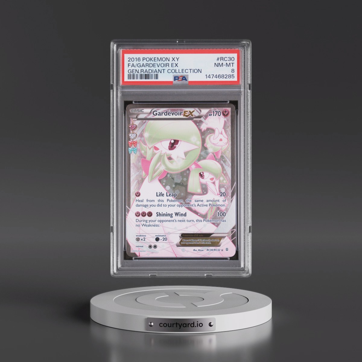 2016 Pokémon XY Generations Radiant Collection #RC30 Gardevoir EX - Holo Full Art (PSA 8 NM-MT)