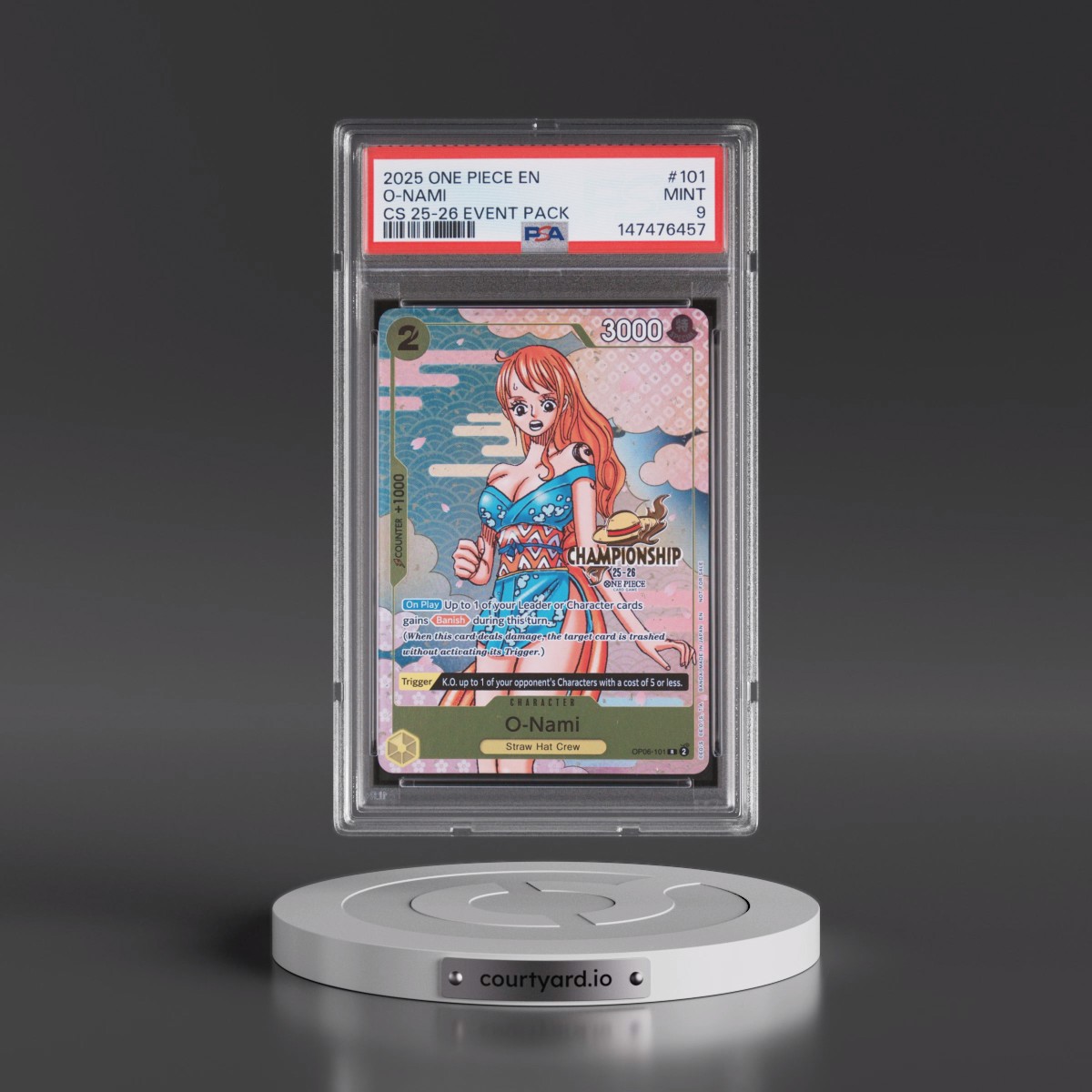 2025 One Piece Championship 2025-26 Event Pack #101 O-Nami (PSA 9 MINT)