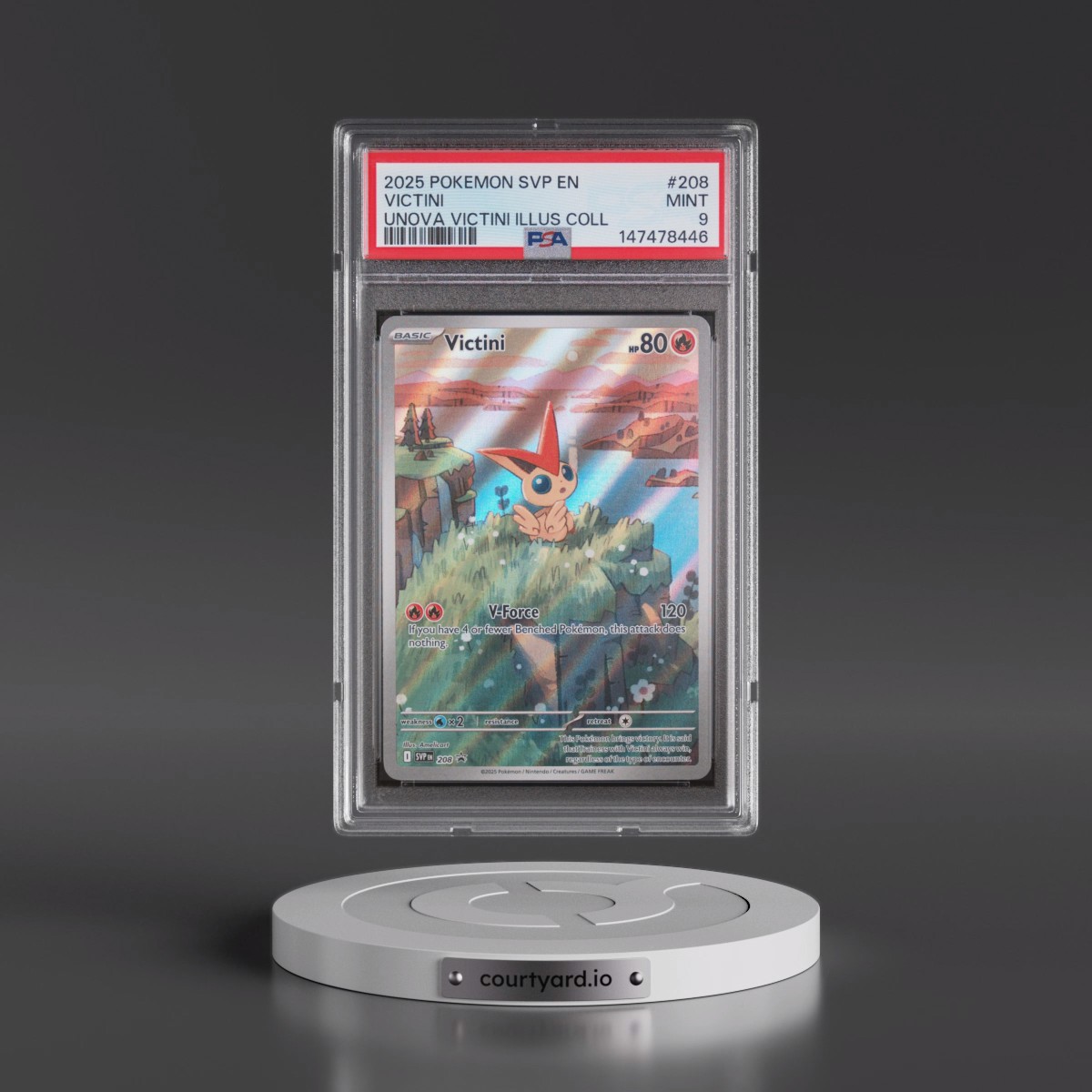 2025 Pokémon Svp EN-SV Black Star Promo #208 Victini - Unova Victini Illustration Collection (PSA 9 MINT)