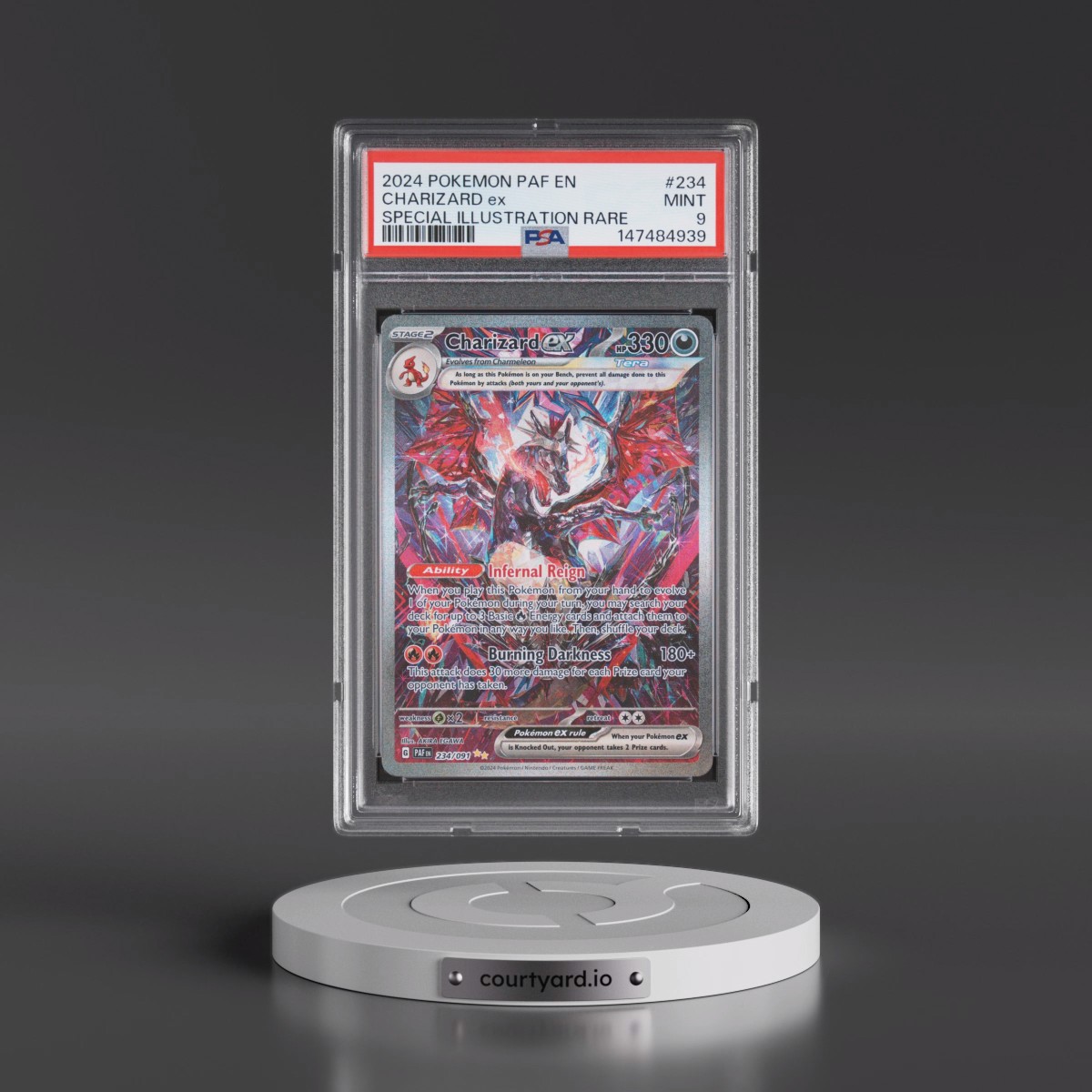 2024 Pokémon Paf EN-Paldean Fates #234 Charizard EX - Holo Special Illustration Rare (PSA 9 MINT)