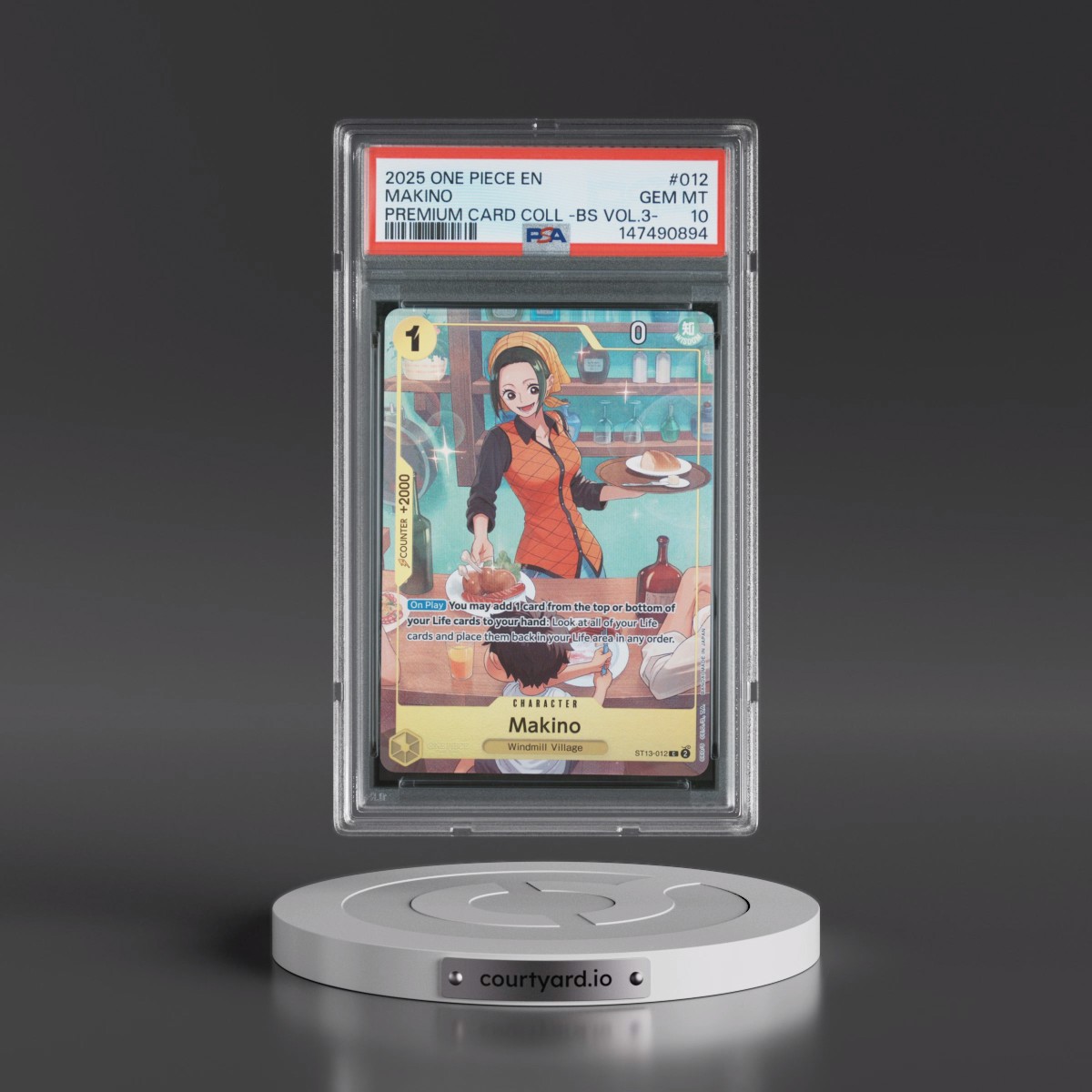 2025 One Piece Premium Card Collection -Best Selection Vol.3 #012 Makino (PSA 10 GEM MINT)