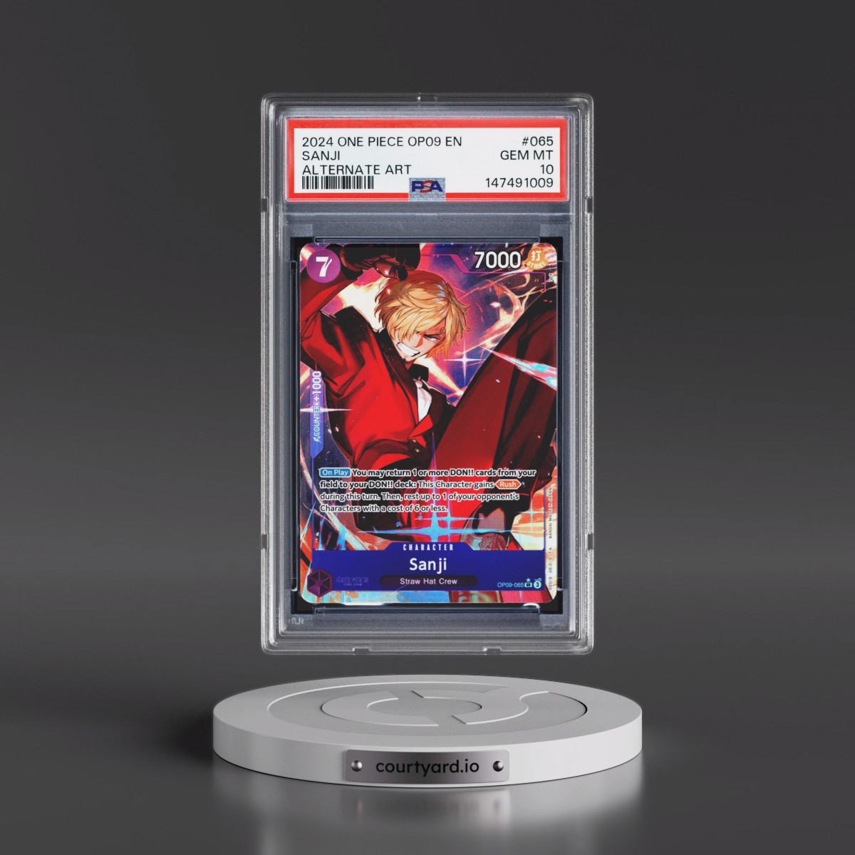 2024 One Piece OP09-Emperors in the New World #065 Sanji - Alternate Art (PSA 10 GEM MINT)