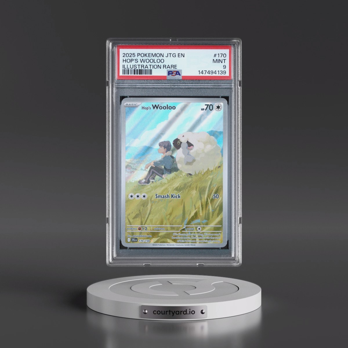 2025 Pokémon Jtg EN-Journey Together #170 Hop's Wooloo - Illustration Rare (PSA 9 MINT)
