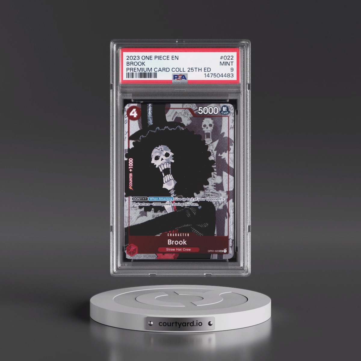 2023 One Piece Premium Bandai Premium Card Collection 25th Edition #022 Brook (PSA 9 MINT)