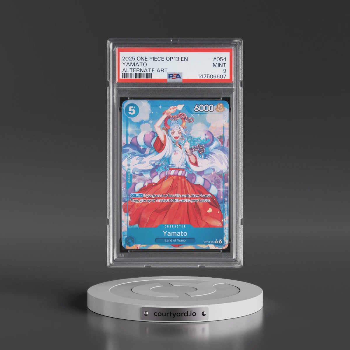 2025 One Piece OP13-Carrying on His Will #054 Yamato - Alternate Art (PSA 9 MINT)