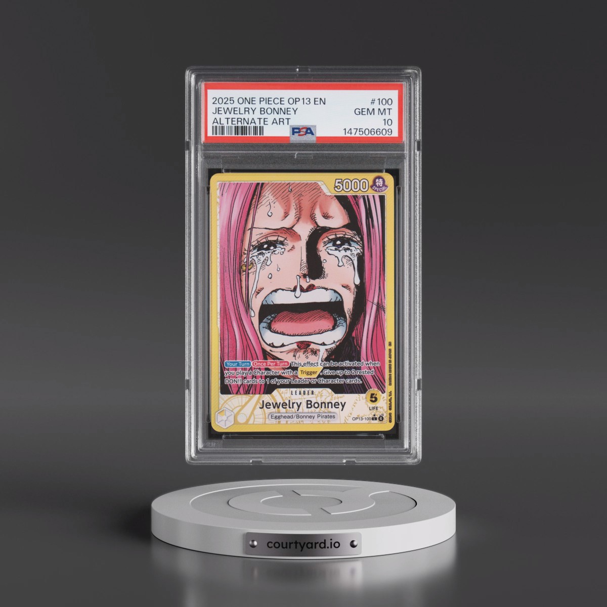 2025 One Piece OP13-Carrying on His Will #100 Jewelry Bonney - Alternate Art (PSA 10 GEM MINT)