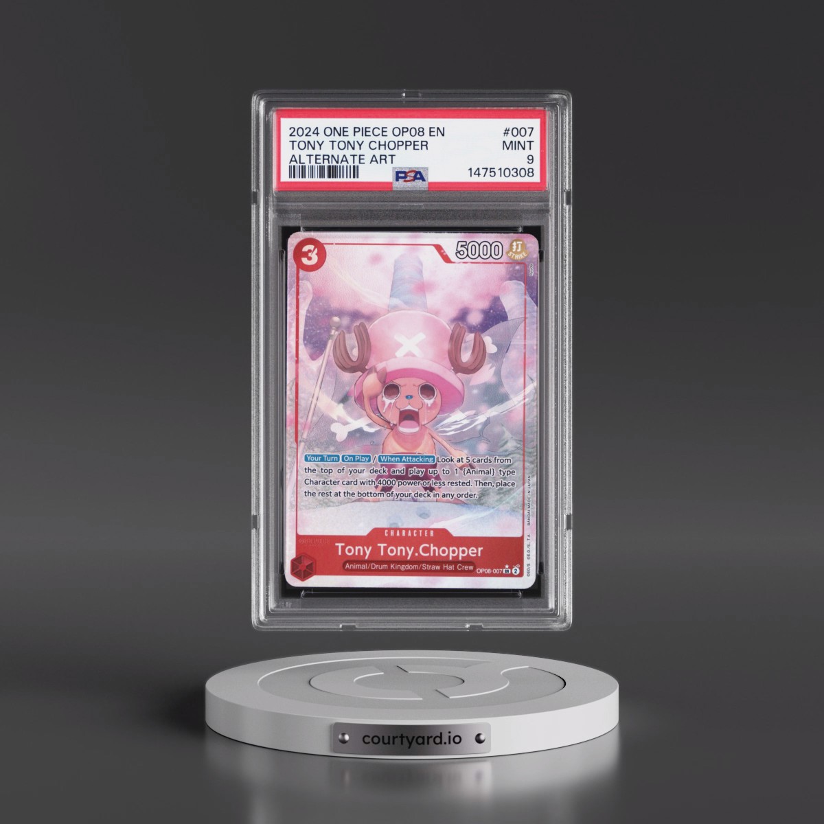 2024 One Piece OP08-Two Legends Tony Tony Chopper - Alternate Art #007 PSA 9