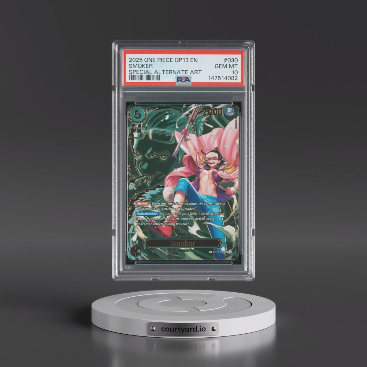 2025 One Piece OP13-Carrying on His Will #030 Smoker - Special Alternate Art (PSA 10 GEM MINT)