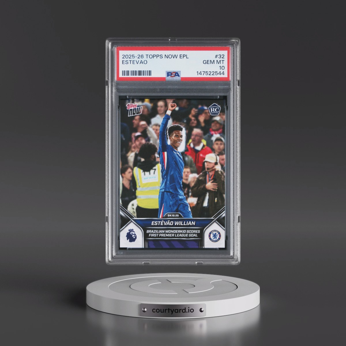 2025 Topps Now Premier League Estevao #32 PSA 10