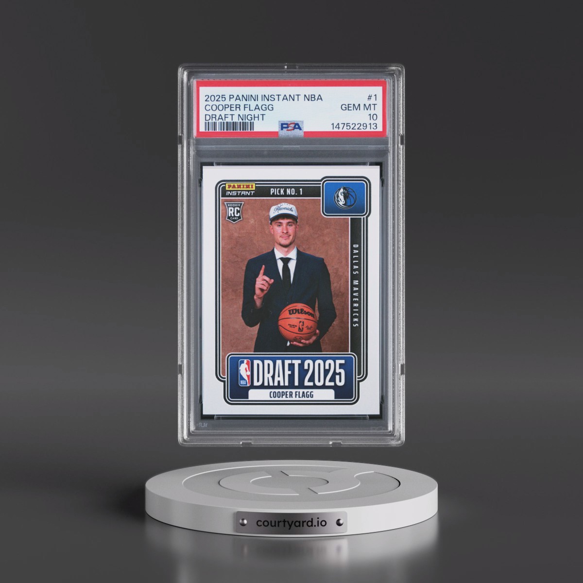 2025 Panini Instant NBA Draft Night #1 Cooper Flagg (PSA 10 GEM MINT)