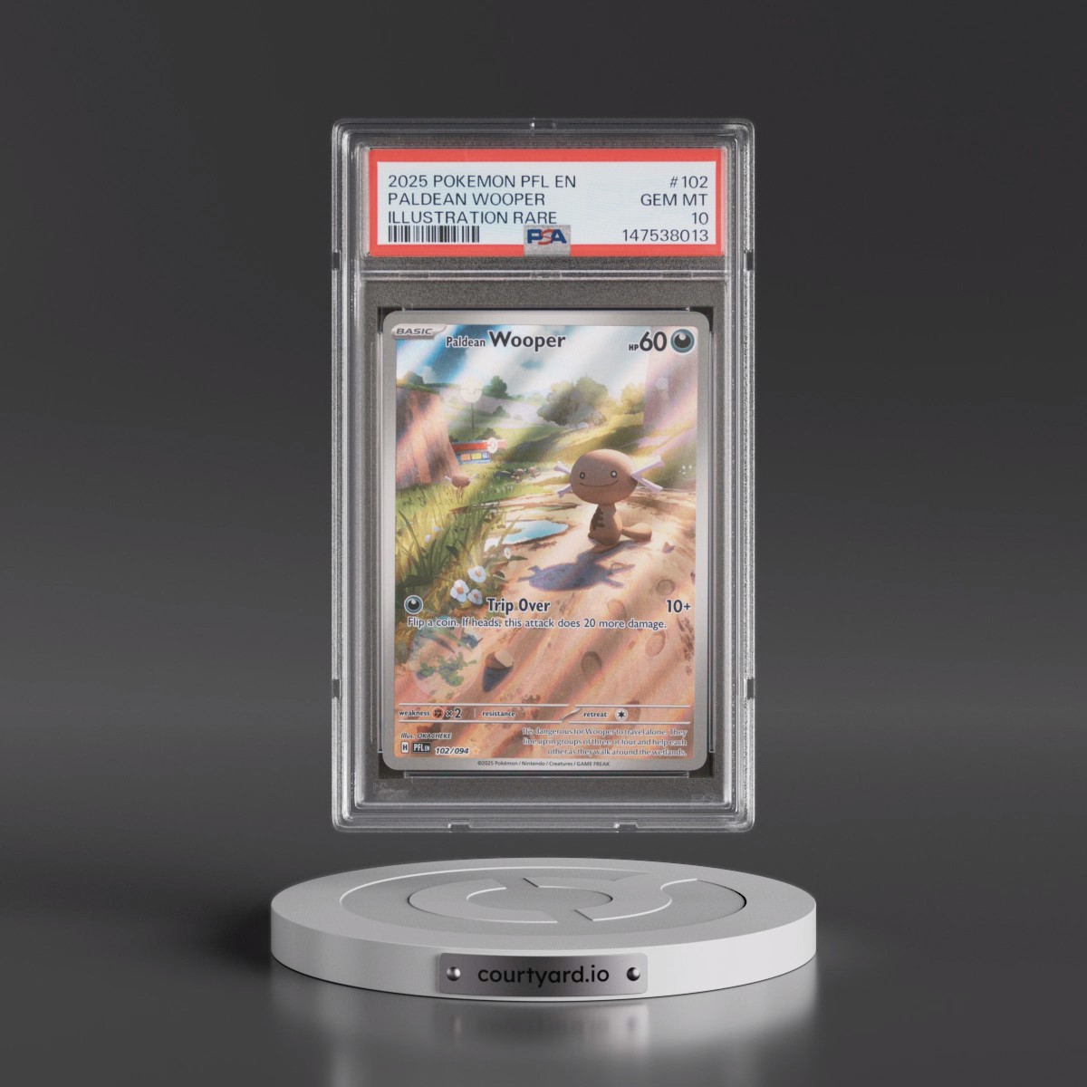 2025 Pokémon Pfl EN-Phantasmal Flames #102 Paldean Wooper - Illustration Rare (PSA 10 GEM MINT)