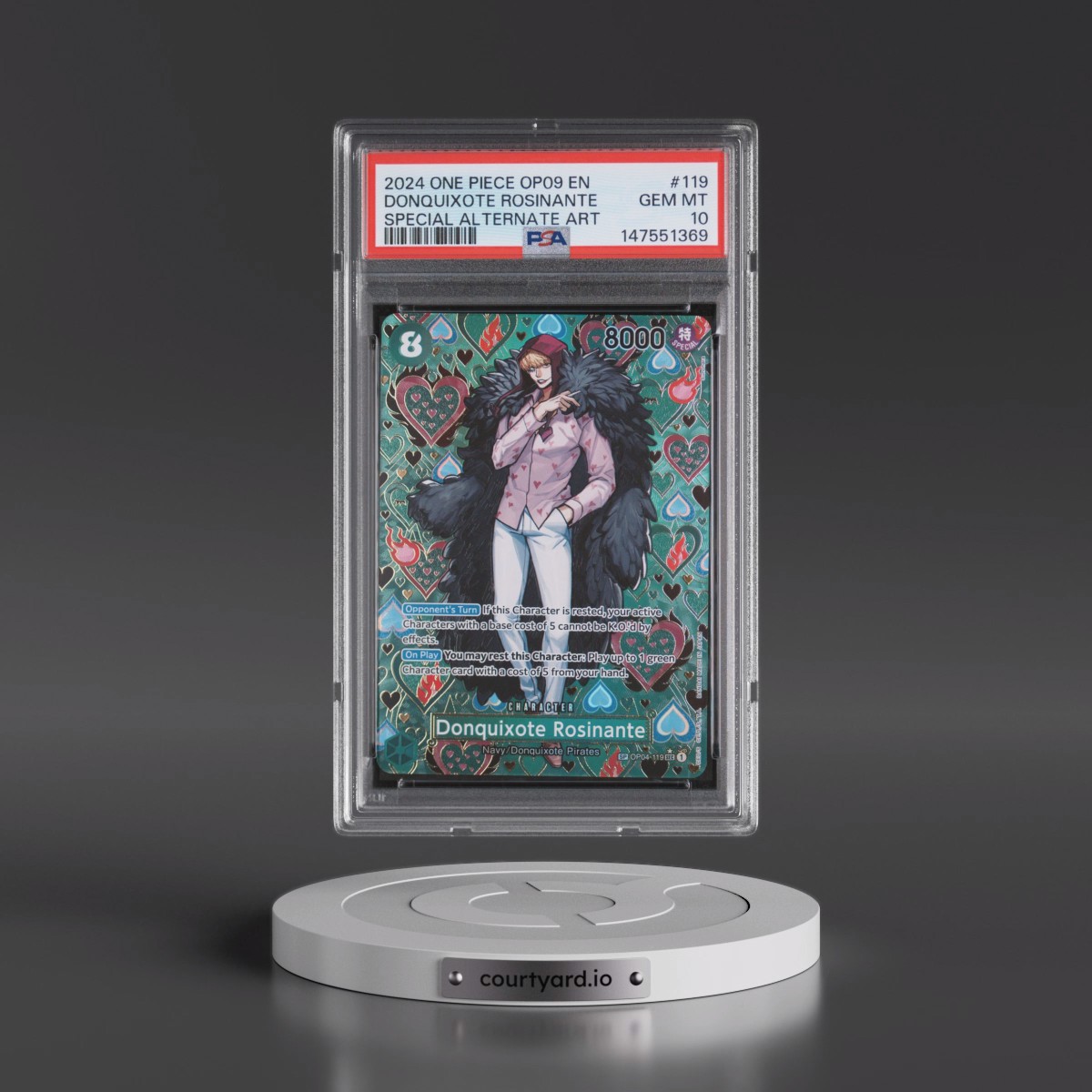 2024 One Piece OP09-Emperors in the New World #119 Donquixote Rosinante - Special Alternate Art (PSA 10 GEM MINT)