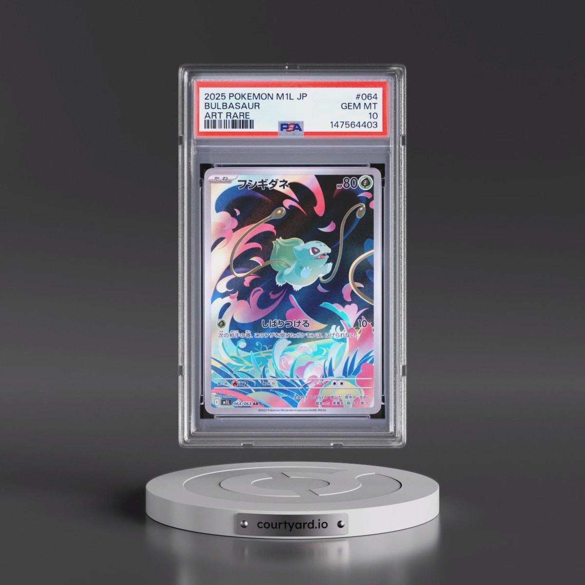 2025 Pokémon M1l-Mega Brave #064 Bulbasaur - Art Rare (PSA 10 GEM MINT)