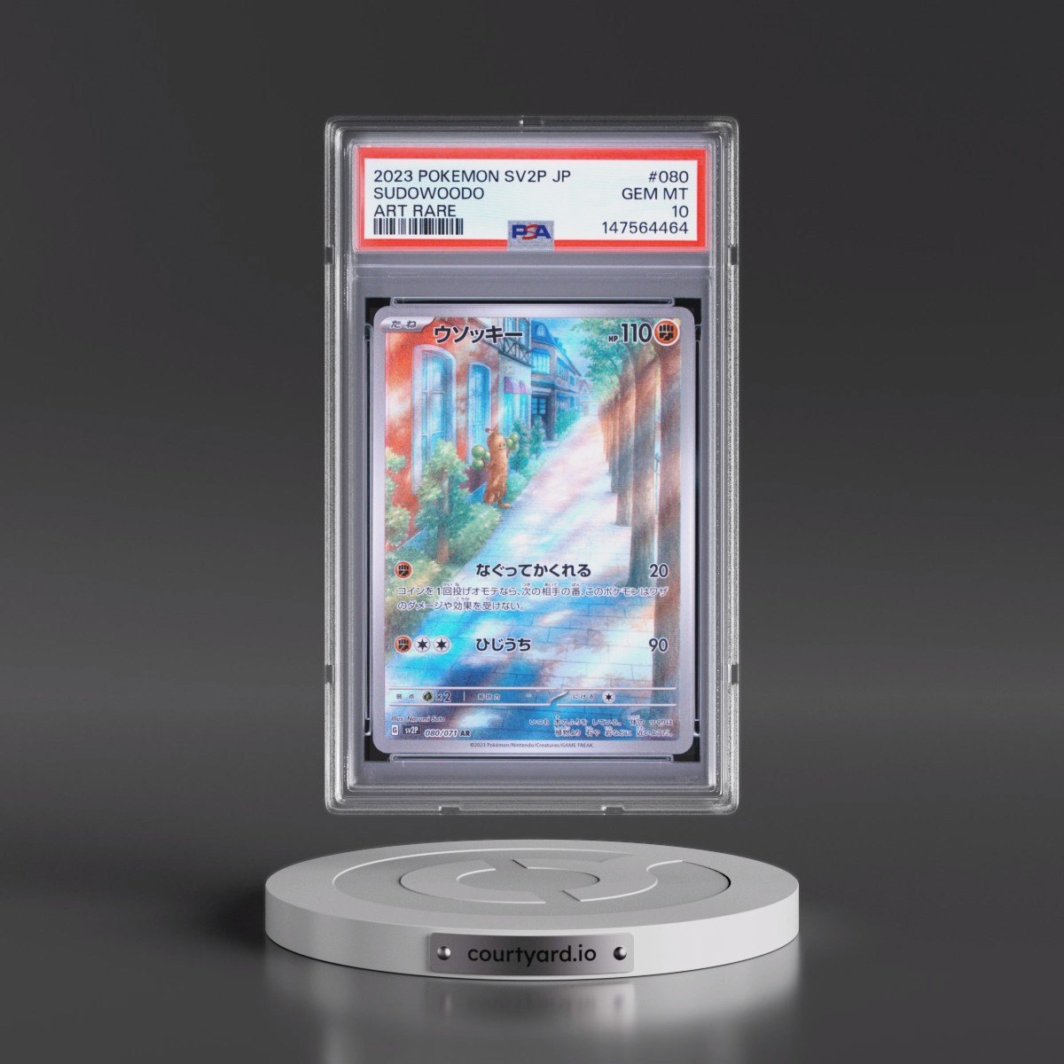 2023 Pokémon Sv2p-Snow Hazard #080 Sudowoodo - Art Rare (PSA 10 GEM MINT)