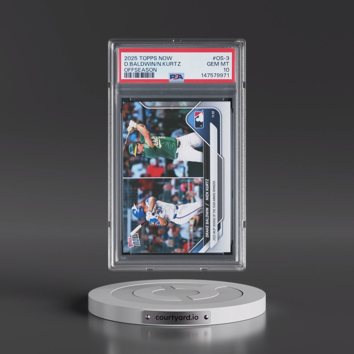 2025 Topps Now Offseason #OS-3 Drake Baldwin/Nick Kurtz (PSA 10 GEM MINT)