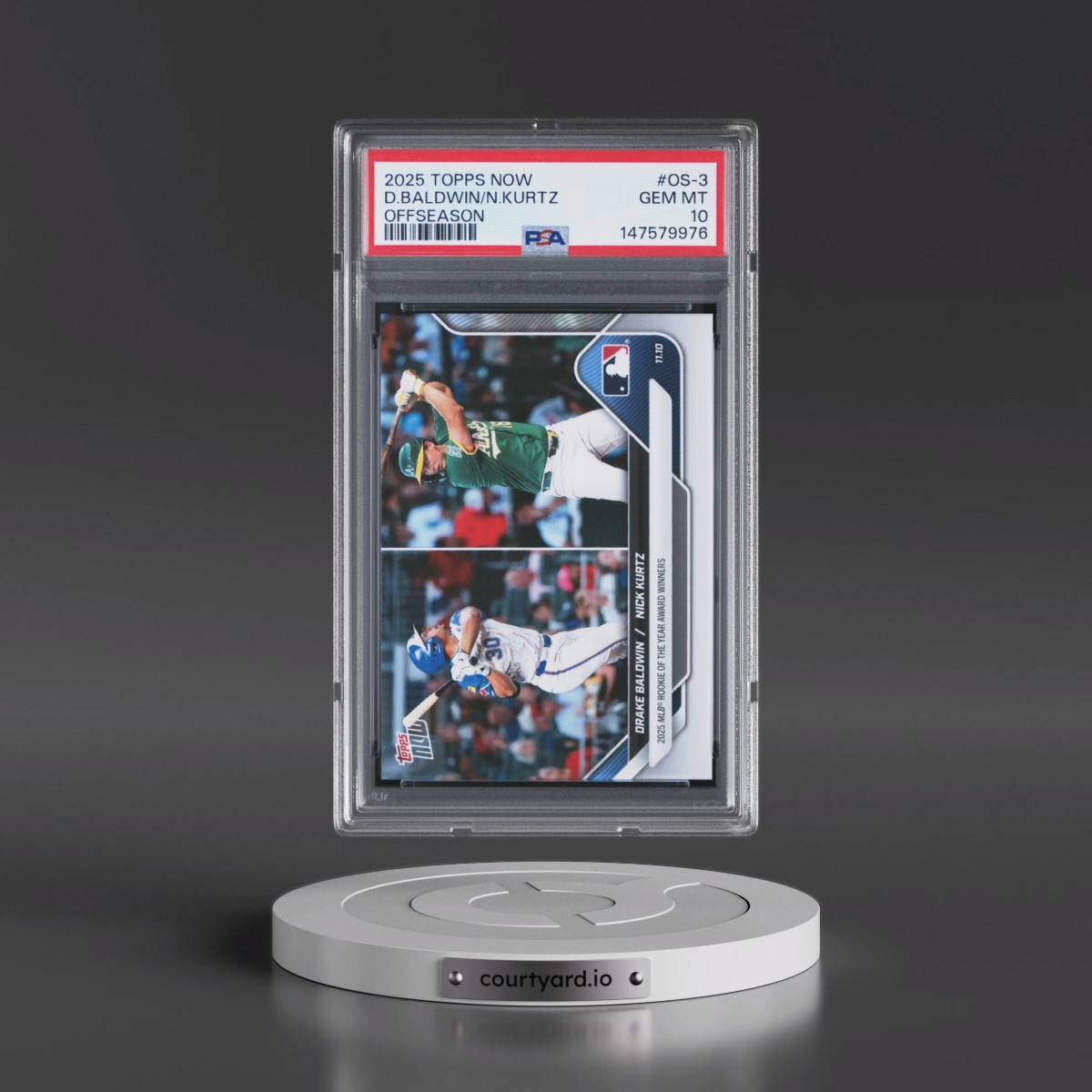 2025 Topps Now Offseason #OS-3 Drake Baldwin/Nick Kurtz (PSA 10 GEM MINT)