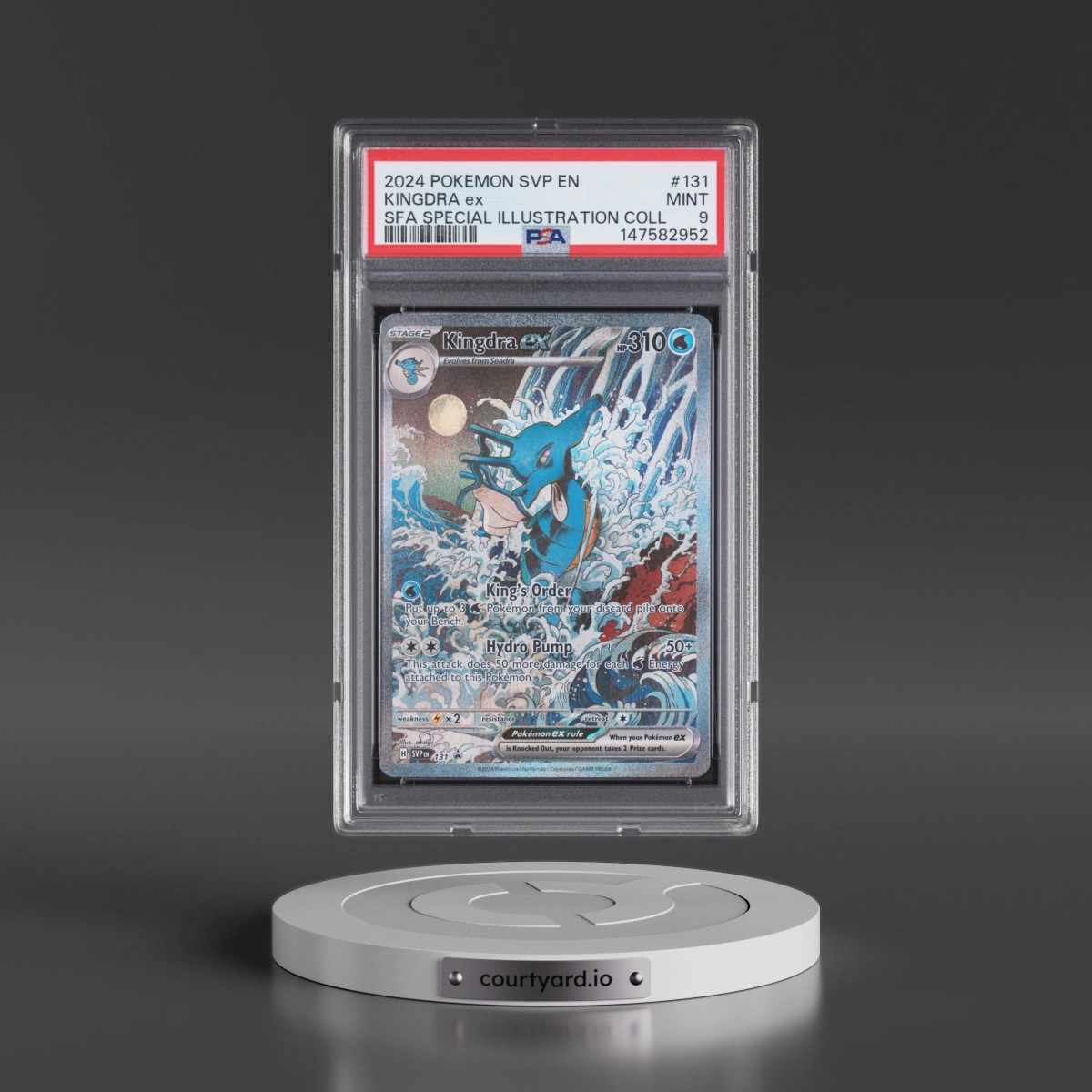 2024 Pokémon Svp EN-SV Black Star Promo #131 Kingdra EX - Holo Shrouded Fable Special Illustration Collection (PSA 9 MINT)