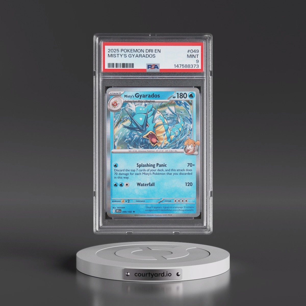 2025 Pokémon Dri EN-Destined Rivals #049 Misty's Gyarados (PSA 9 MINT)